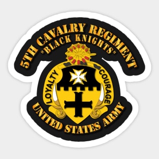 5th Cavalry Regiment  - Black Knights Sticker